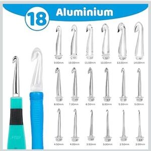 Light up Digital counting Crochet Hook set